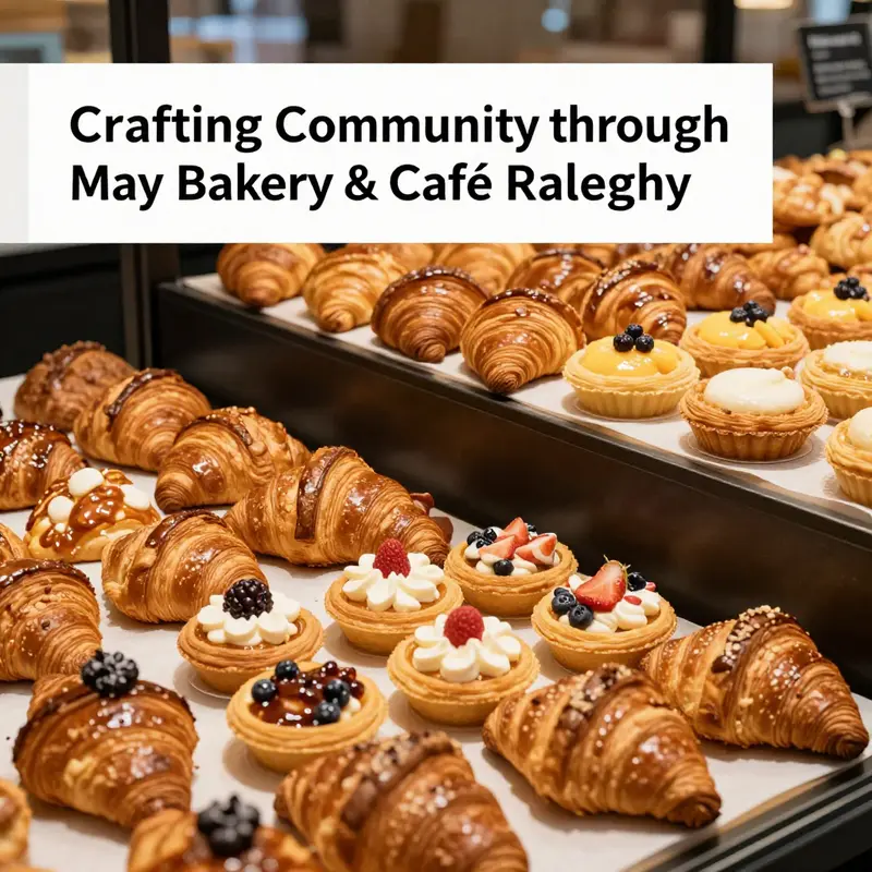 An array of freshly baked goods highlighting the innovative menu at May Bakery & Café Raleigh.