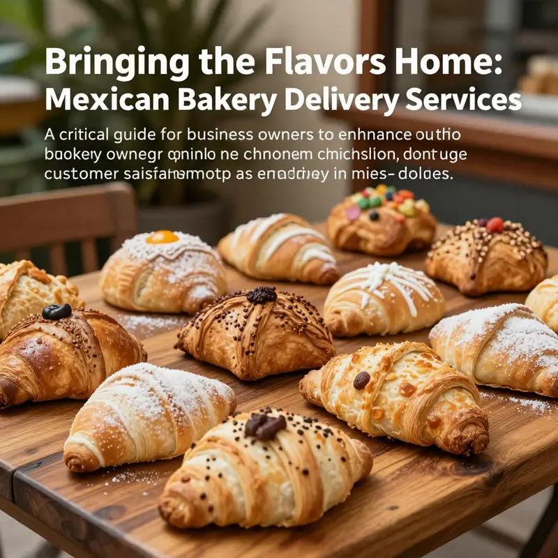 An enticing display of various Mexican baked goods arranged neatly on a wooden table.