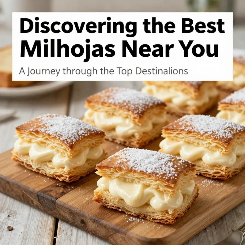 A beautiful assortment of milhojas pastries highlighting their layered structure.