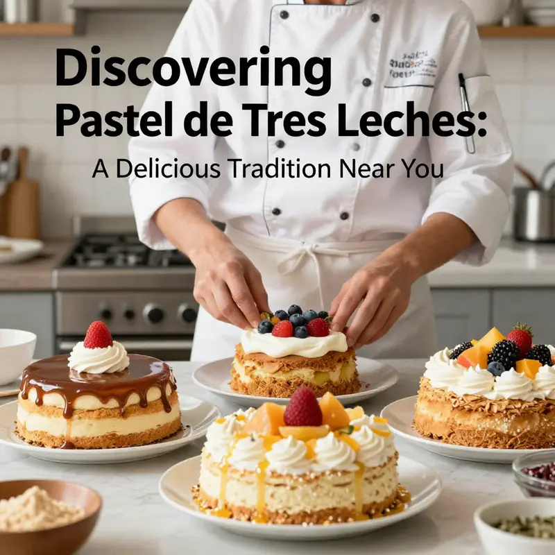 A vibrant bakery setting highlighting the cultural significance of Pastel de Tres Leches.