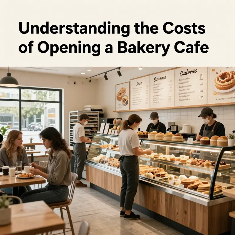 A glimpse into the essential equipment and setup costs required for a bakery cafe.