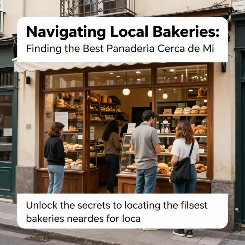 A lively neighborhood bakery filled with customers enjoying fresh baked goods.