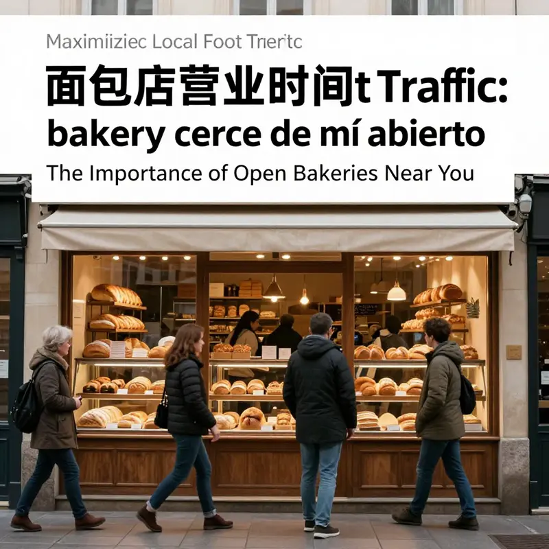 A busy bakery during morning hours, highlighting the importance of strategic opening times.