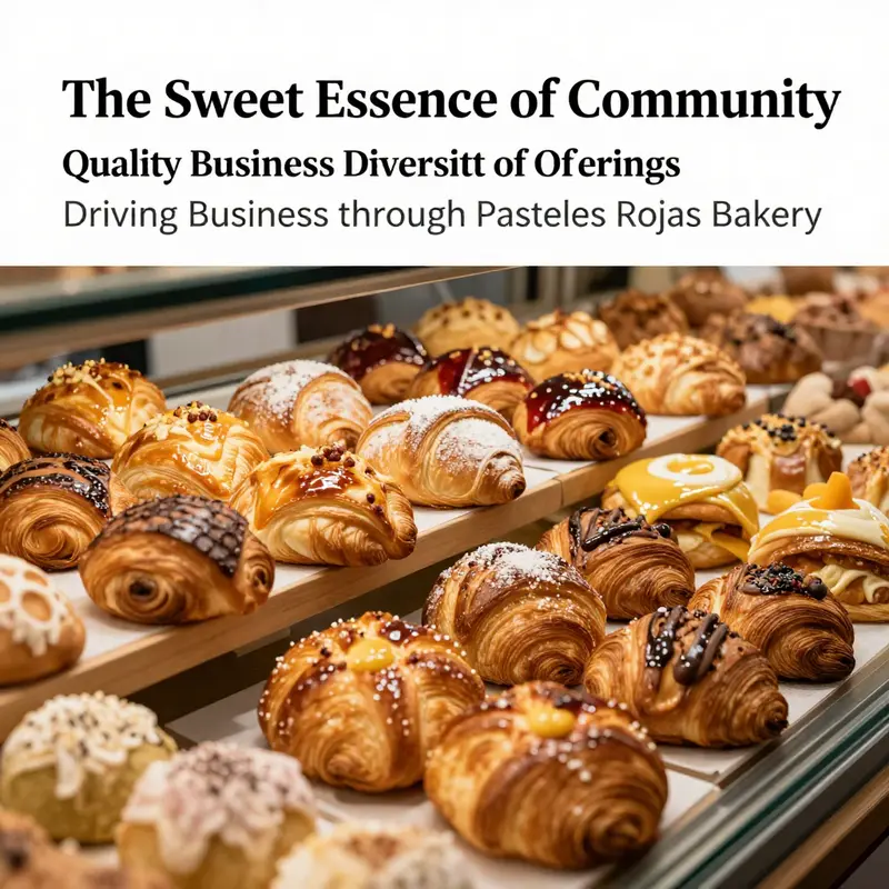 The vibrant community atmosphere surrounding Pasteles Rojas Bakery as local residents gather to enjoy its offerings.