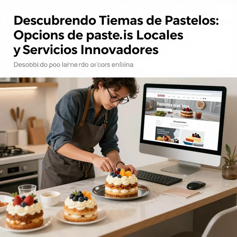 Vista de una popular tienda de pasteles en una zona urbana.