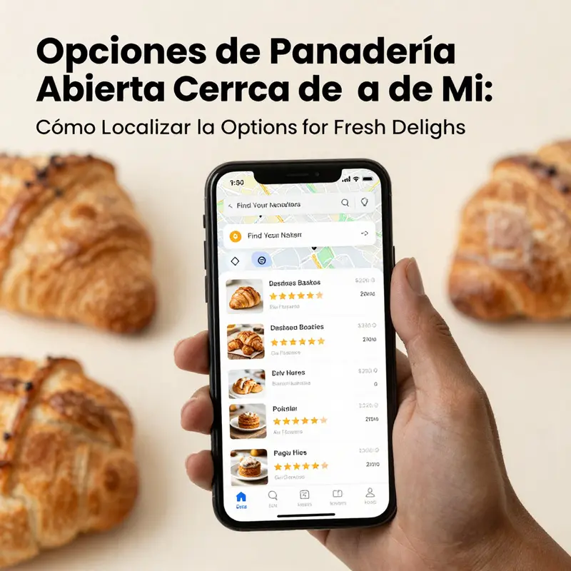 Using a smartphone to find the nearest open bakery using mapping applications.