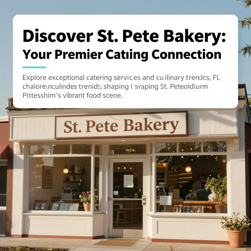 The inviting exterior of St. Pete Bakery, a local gem in St. Petersburg, FL.