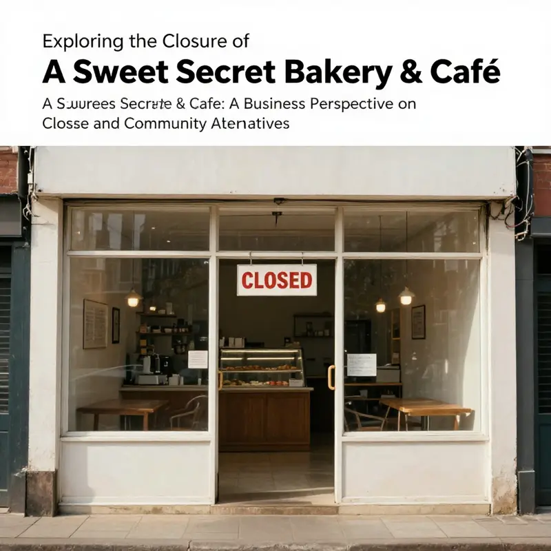 The storefront of A Sweet Secret Bakery & Cafe, marking its closure as a reminder of its impact on the community.