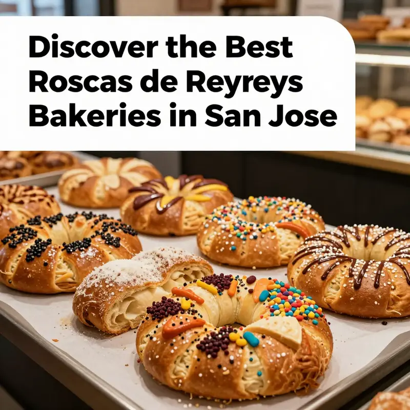 A delightful display of freshly baked Roscas de Reyes ready for celebration.