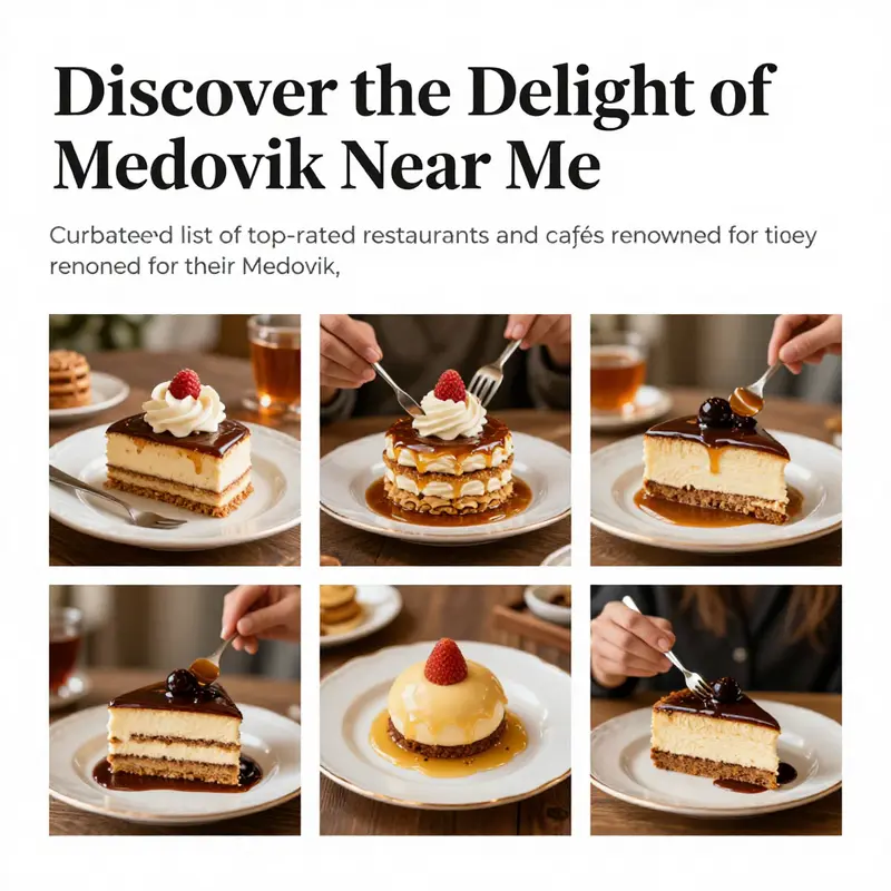 A delightful display of Medovik cakes, inviting dessert lovers to indulge in its rich flavors.