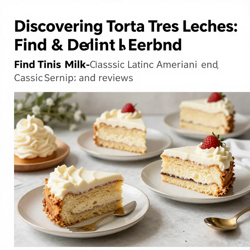Slices of Torta Tres Leches on a dessert table, highlighting creamy texture.