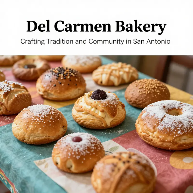 An assortment of authentic Mexican pastries that define Del Carmen Bakery’s offerings.
