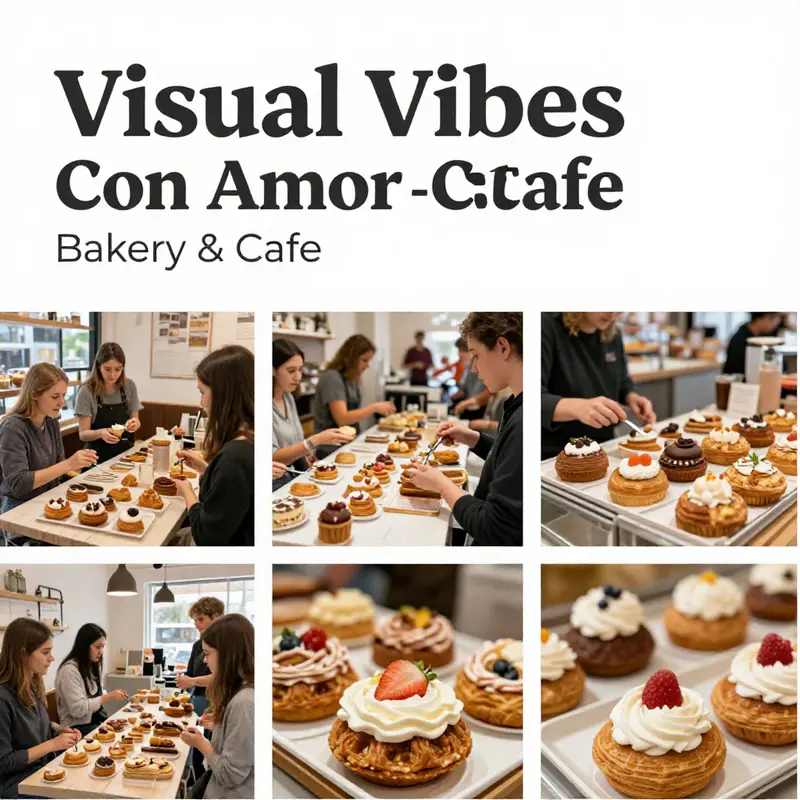 The inviting ambiance that defines Con Amor Bakery & Cafe, showcasing its unique interior and dessert offerings.