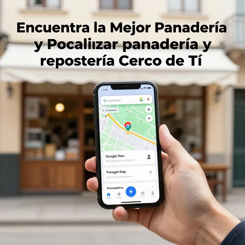 El uso de Google Maps simplifica la búsqueda de panaderías y reposterías locales.