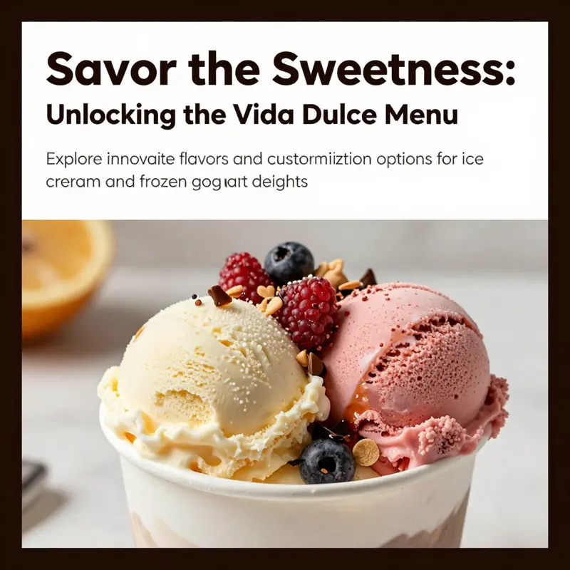 A visually appealing cup filled with various ice creams and toppings, illustrating the vibrant VIDA DULCE brand.