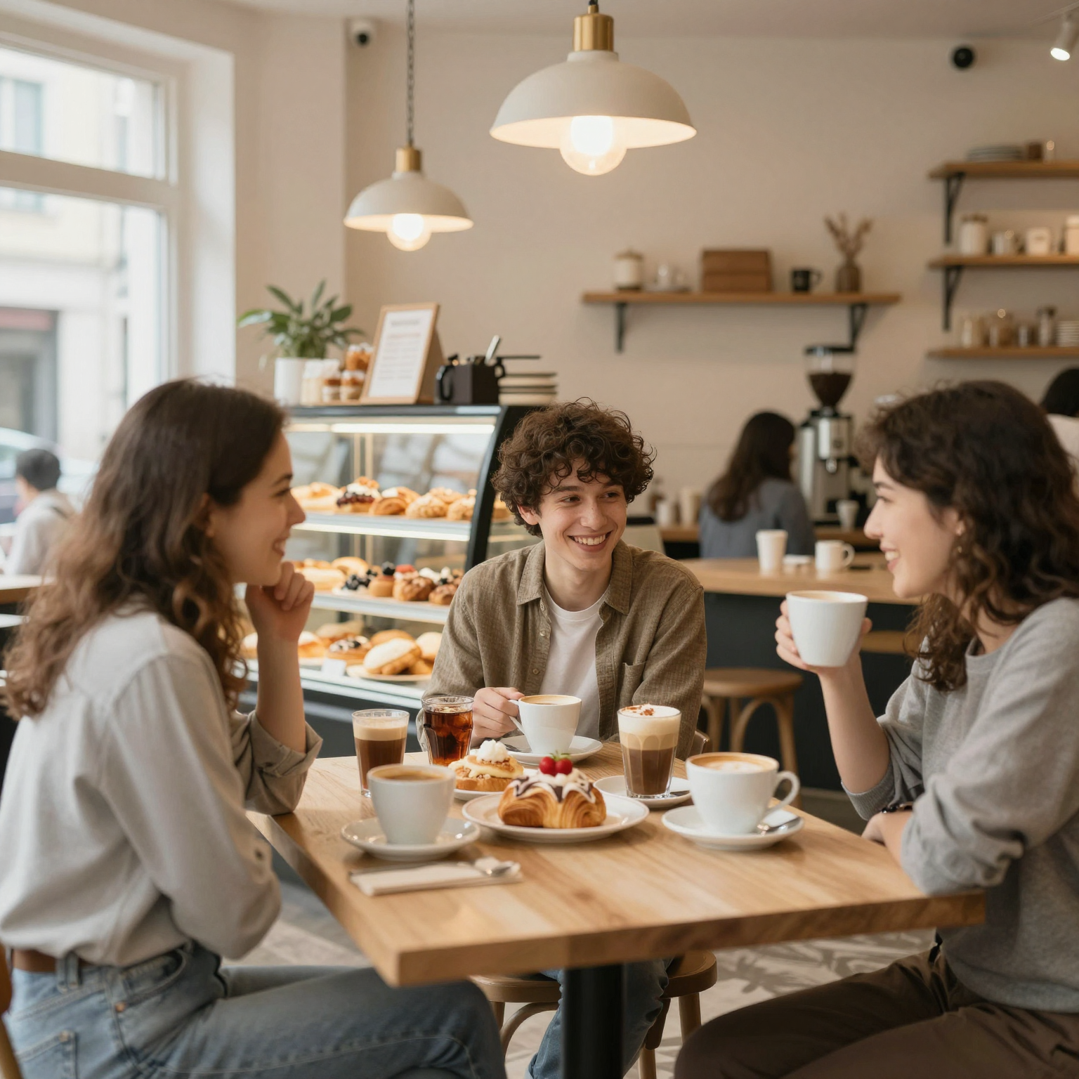 A cozy scene inside Ladybug Bakery and Cafe