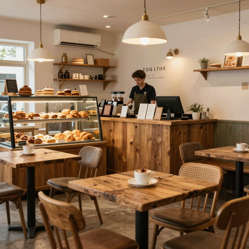 Cozy bakery-cafe ambiance