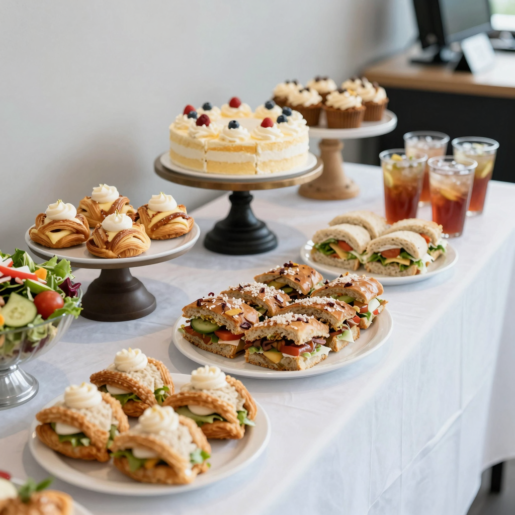 Catering Spread from A Sweet Affair Bakery Cafe