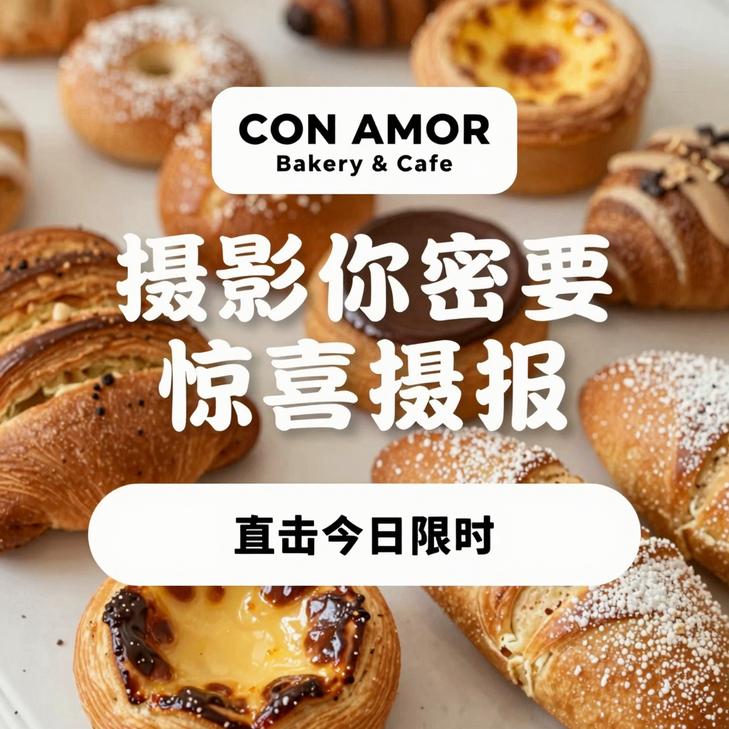 Call to action for Con Amor Bakery and Cafe Photography