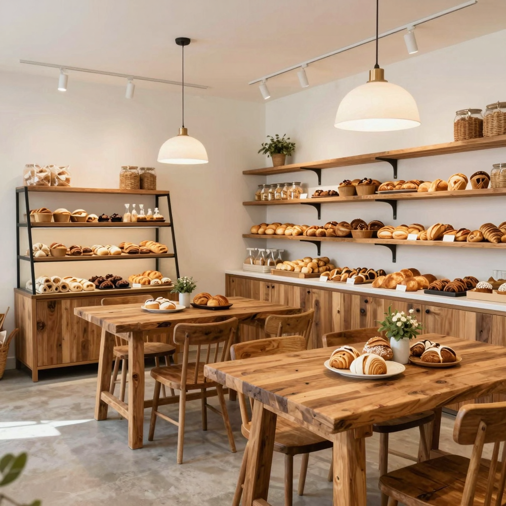 Interior of De La Terre Cafe Bakery
