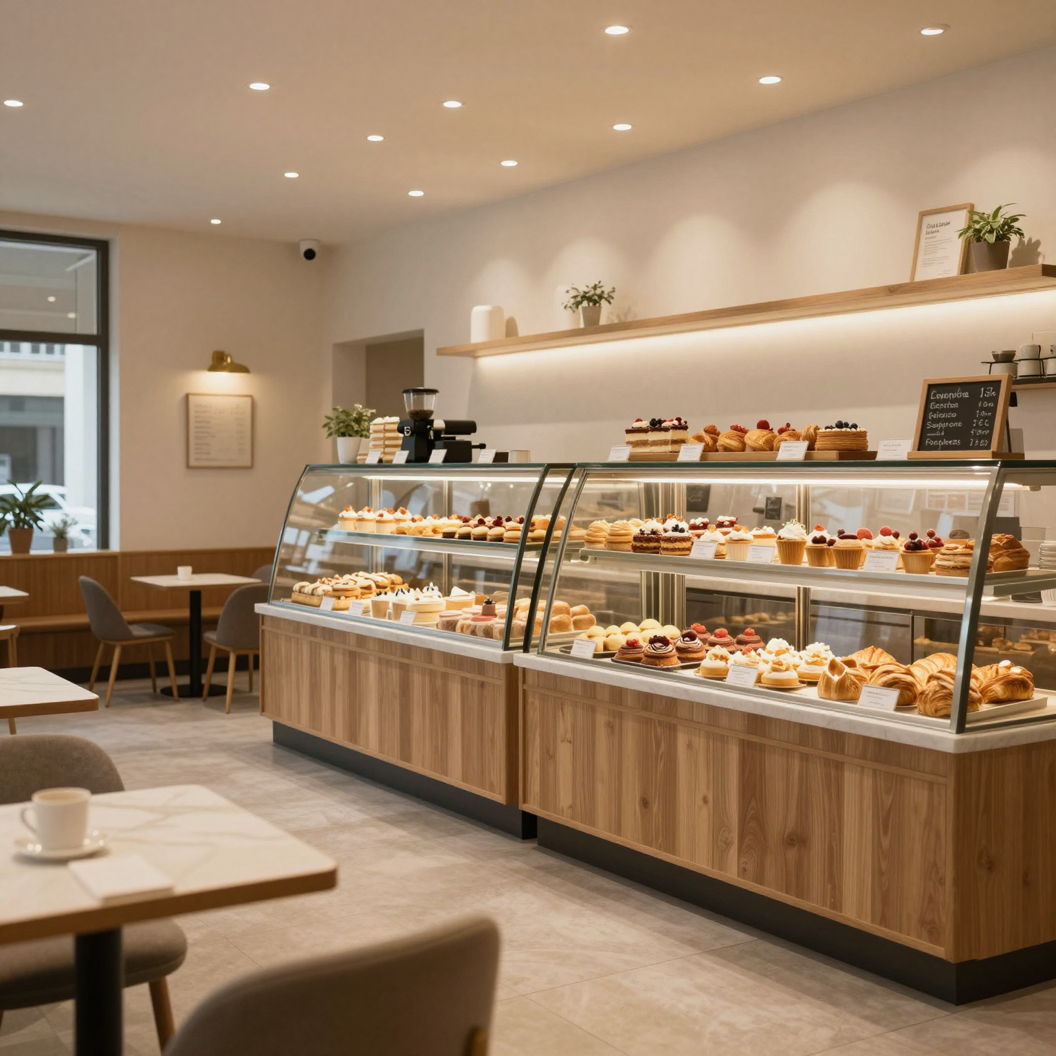 The inviting interior of De Lish Bakery Cafe