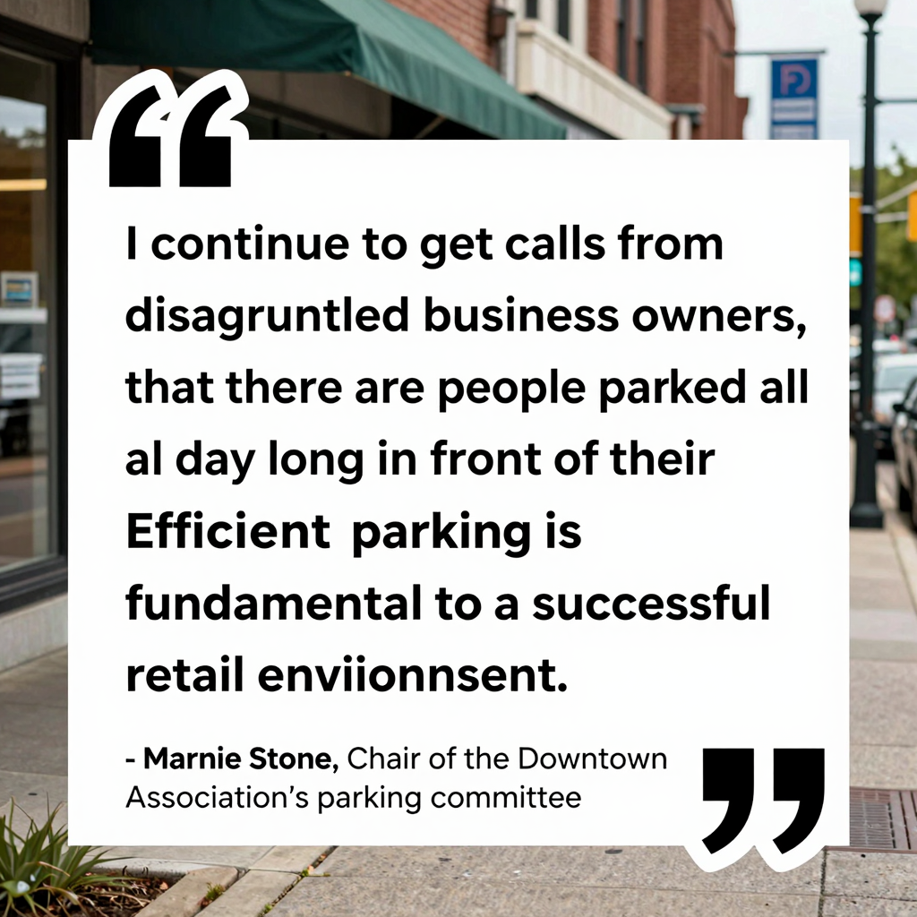 Quote from Marnie Stone on parking importance