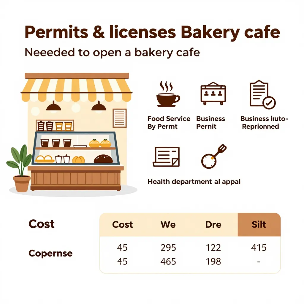 Permit and Licensing Summary for Bakery Cafe