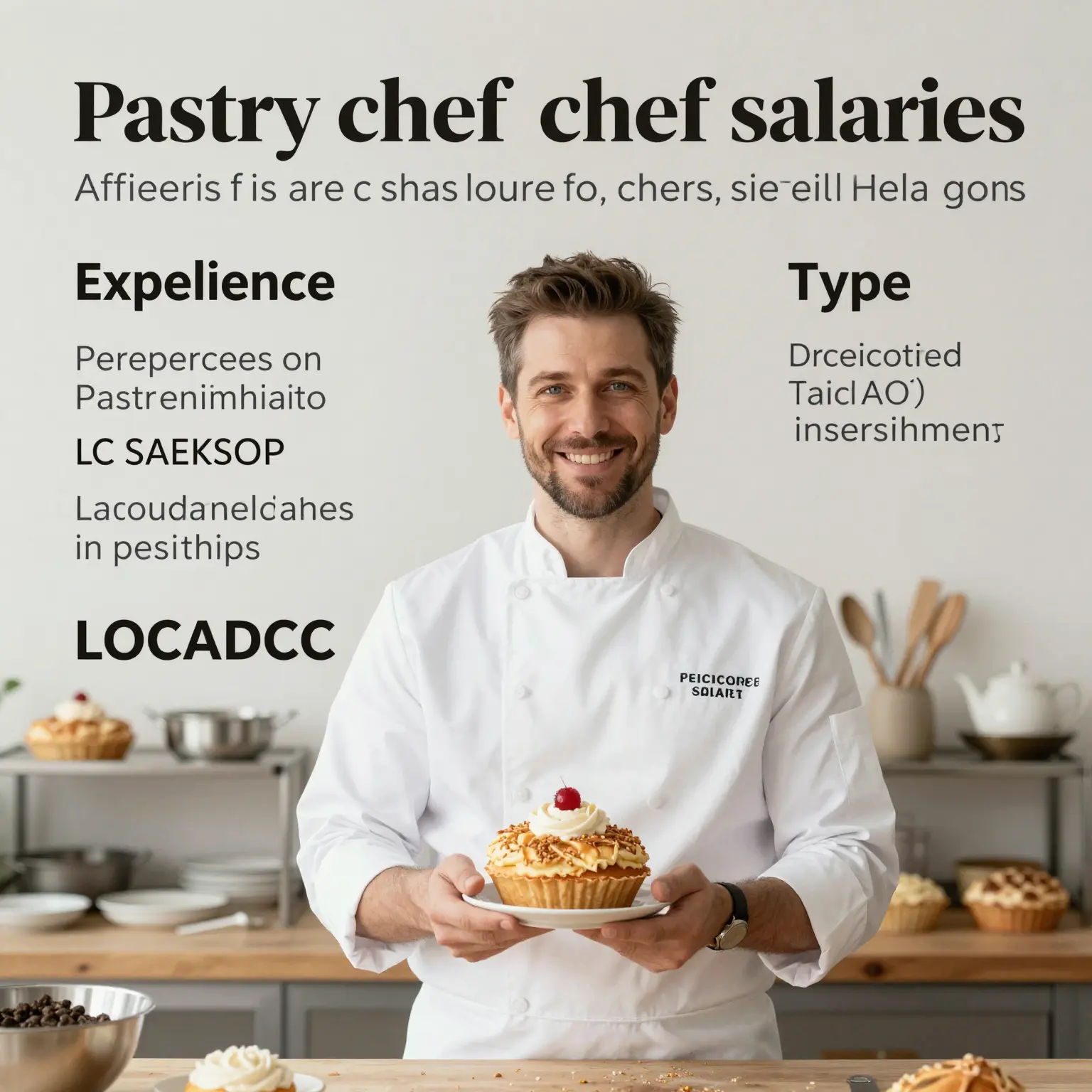 Infographic on factors affecting pastry chef salaries